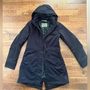 Athleta long Womens coat jacket XS BLACK